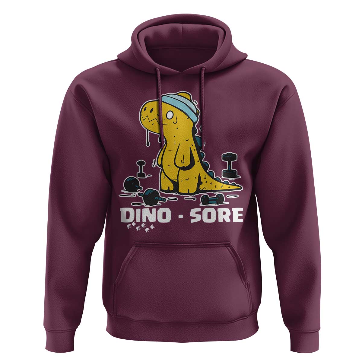 Dino Sore Hoodie Funny Dinosaur Workout Gift - Wonder Print Shop