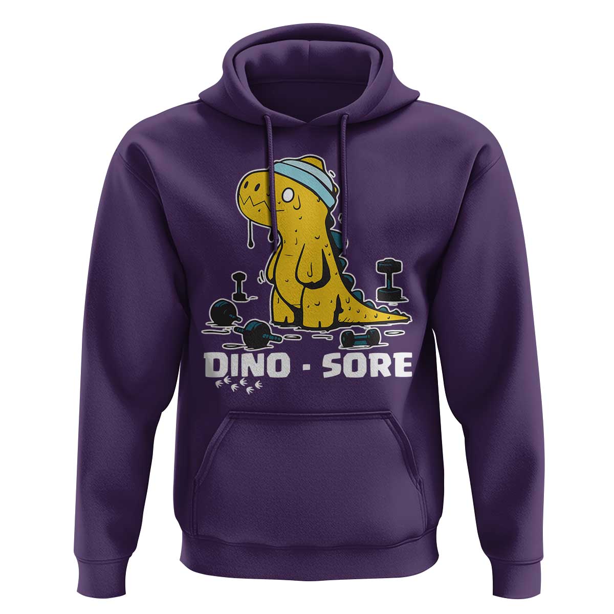 Dino Sore Hoodie Funny Dinosaur Workout Gift - Wonder Print Shop