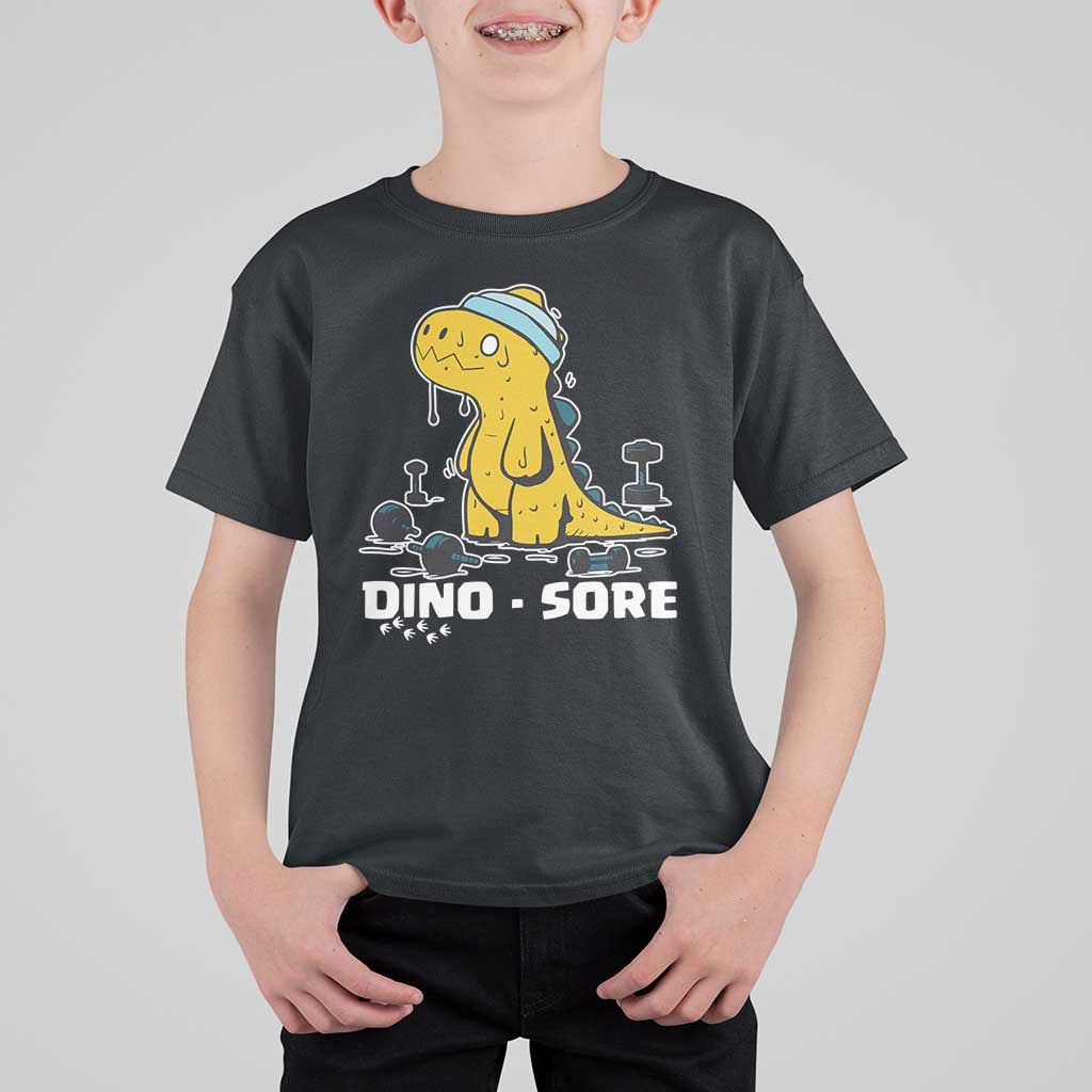 Dino Sore T Shirt For Kid Funny Dinosaur Workout Gift - Wonder Print Shop