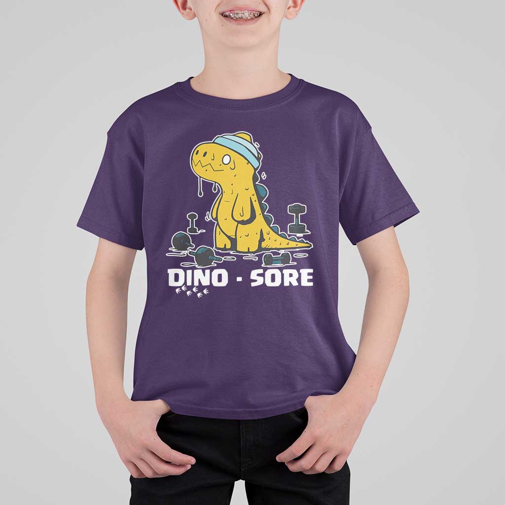 Dino Sore T Shirt For Kid Funny Dinosaur Workout Gift - Wonder Print Shop