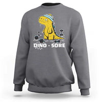 Dino Sore Sweatshirt Funny Dinosaur Workout Gift - Wonder Print Shop