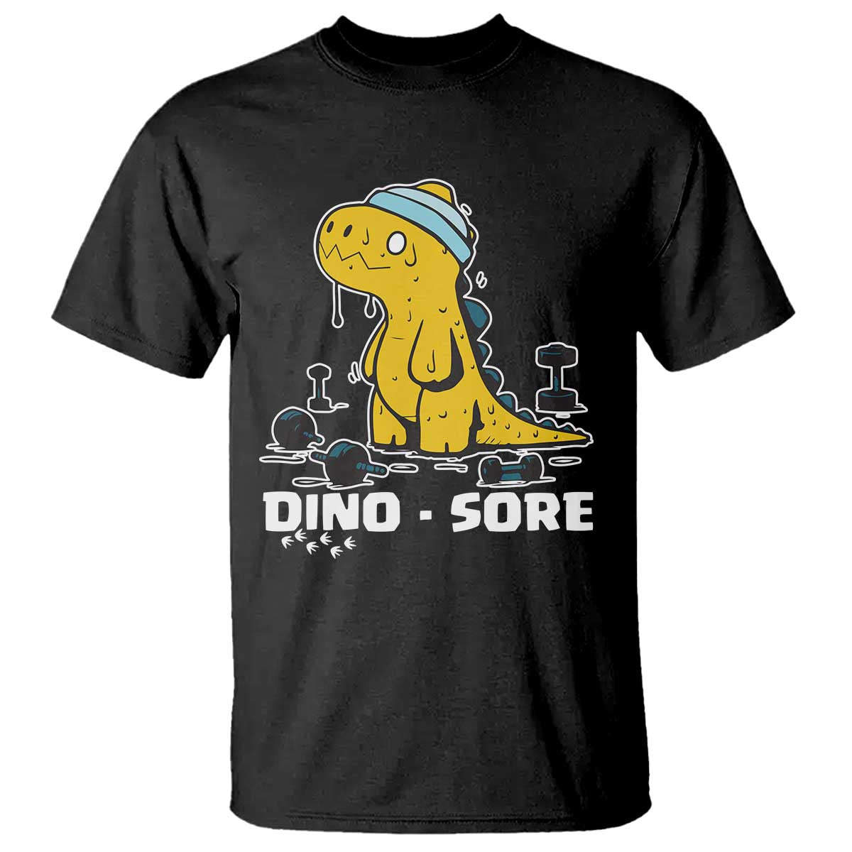 Dino Sore T Shirt Funny Dinosaur Workout Gift - Wonder Print Shop