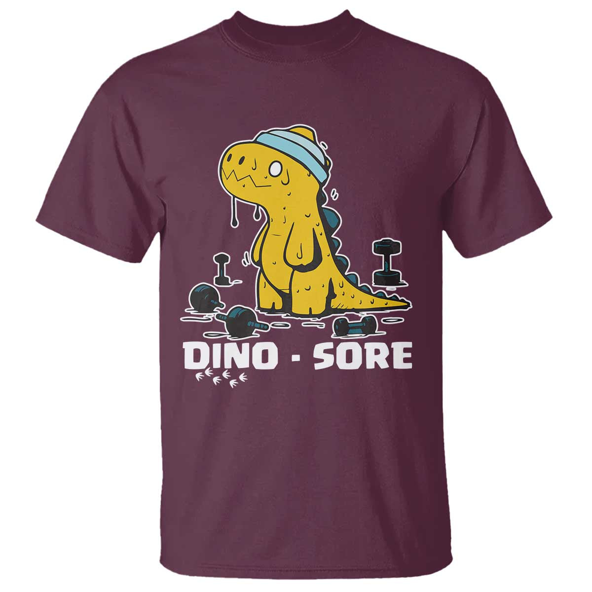 Dino Sore T Shirt Funny Dinosaur Workout Gift - Wonder Print Shop