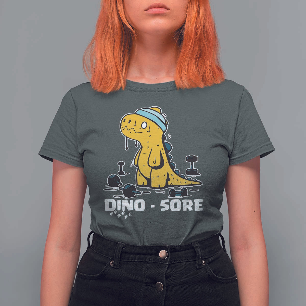 Dino Sore T Shirt For Women Funny Dinosaur Workout Gift - Wonder Print Shop