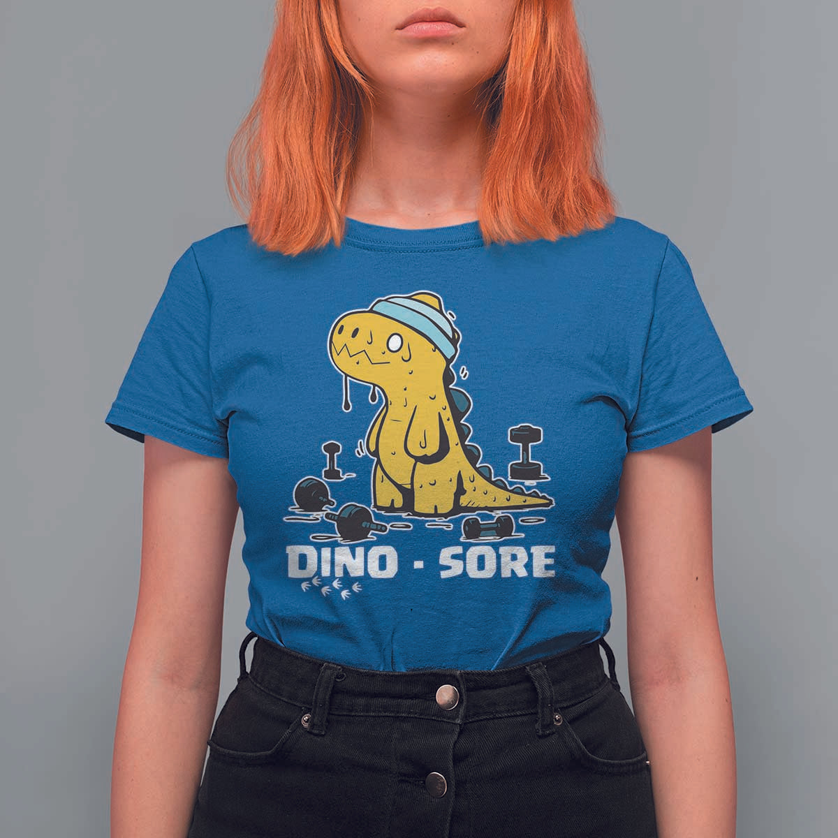 Dino Sore T Shirt For Women Funny Dinosaur Workout Gift - Wonder Print Shop
