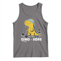 Dino Sore Tank Top Funny Dinosaur Workout Gift - Wonder Print Shop