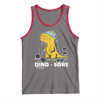 Dino Sore Tank Top Funny Dinosaur Workout Gift - Wonder Print Shop