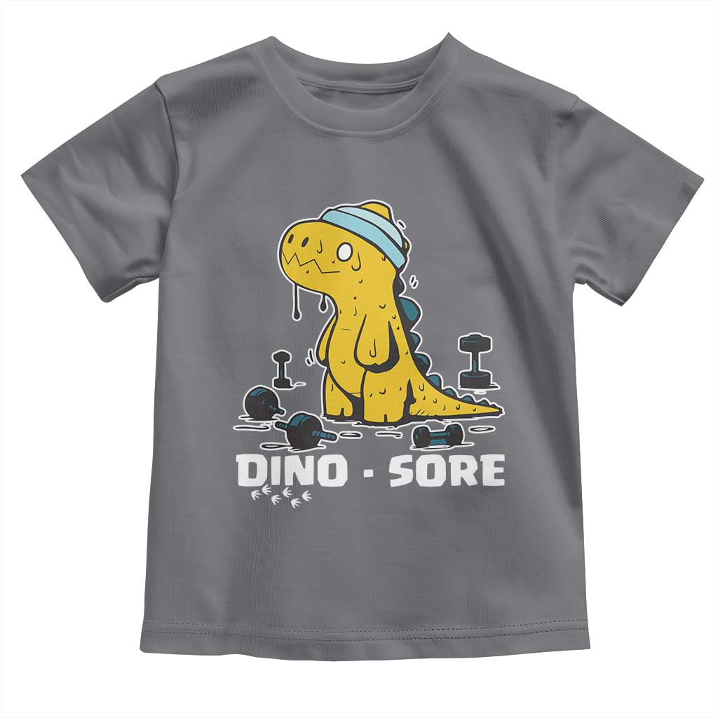 Dino Sore Toddler T Shirt Funny Dinosaur Workout Gift - Wonder Print Shop