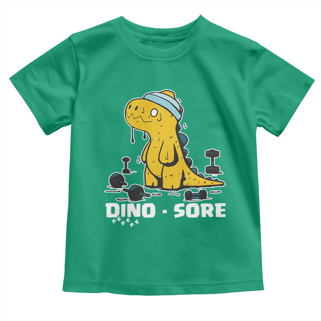 Dino Sore Toddler T Shirt Funny Dinosaur Workout Gift - Wonder Print Shop