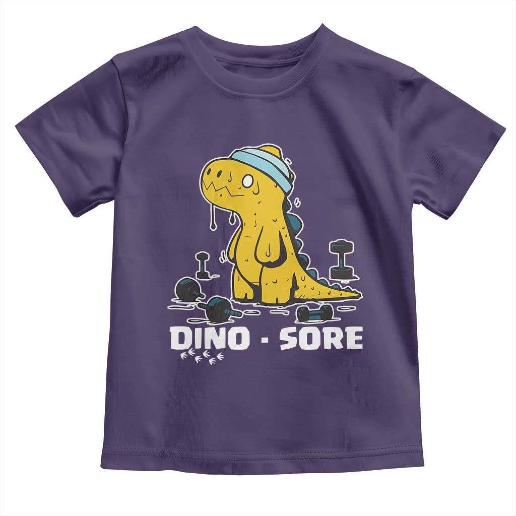 Dino Sore Toddler T Shirt Funny Dinosaur Workout Gift - Wonder Print Shop
