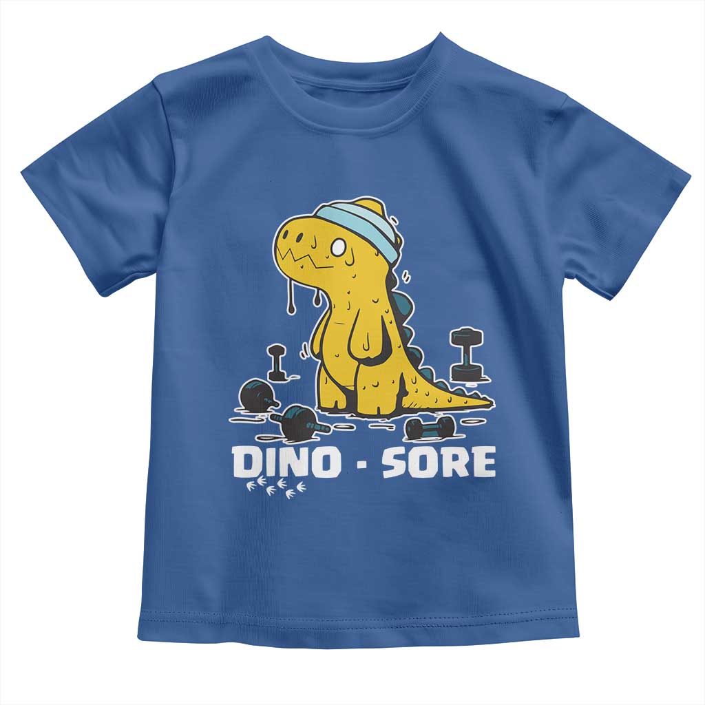 Dino Sore Toddler T Shirt Funny Dinosaur Workout Gift - Wonder Print Shop