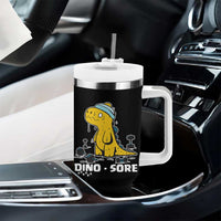 Dino Sore Tumbler With Handle Funny Dinosaur Workout Gift