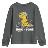 Dino Sore Youth Sweatshirt Funny Dinosaur Workout Gift - Wonder Print Shop