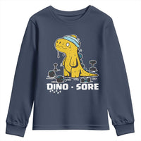 Dino Sore Youth Sweatshirt Funny Dinosaur Workout Gift - Wonder Print Shop