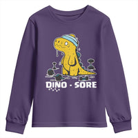Dino Sore Youth Sweatshirt Funny Dinosaur Workout Gift - Wonder Print Shop