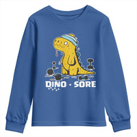 Dino Sore Youth Sweatshirt Funny Dinosaur Workout Gift - Wonder Print Shop
