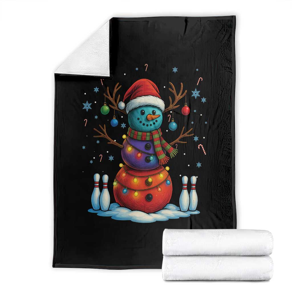 Funny Bowling Christmas Throw Blanket Gift For Bowler - Wonder Print Shop