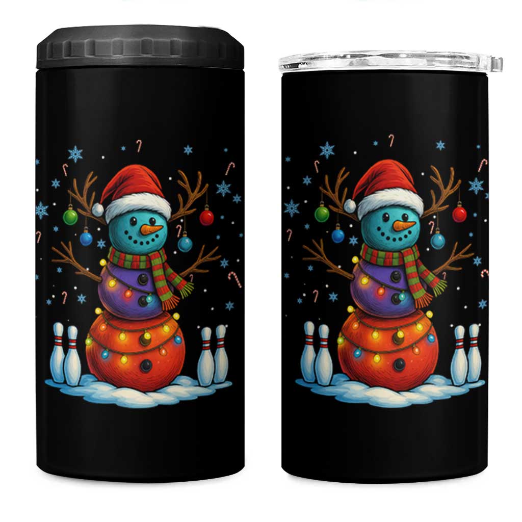Funny Bowling Christmas 4 in 1 Can Cooler Tumbler Gift For Bowler - Wonder Print Shop