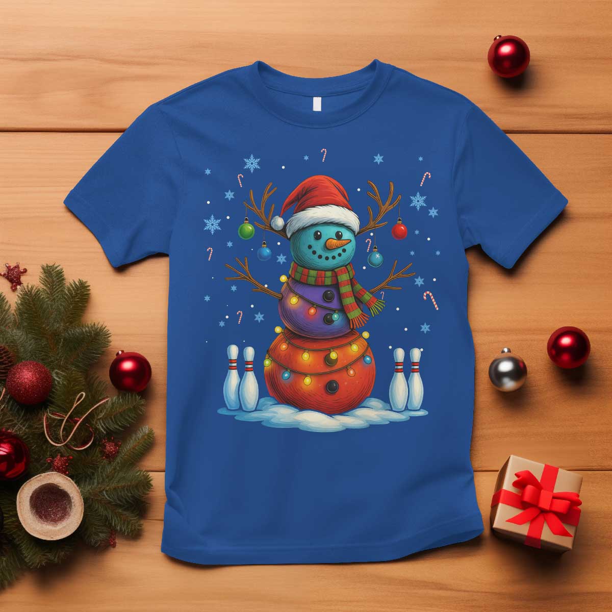 Funny Bowling Christmas T Shirt Gift For Bowler - Wonder Print Shop