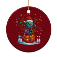 Funny Bowling Xmas Ceramic Ornament Gift For Bowler - Wonder Print Shop