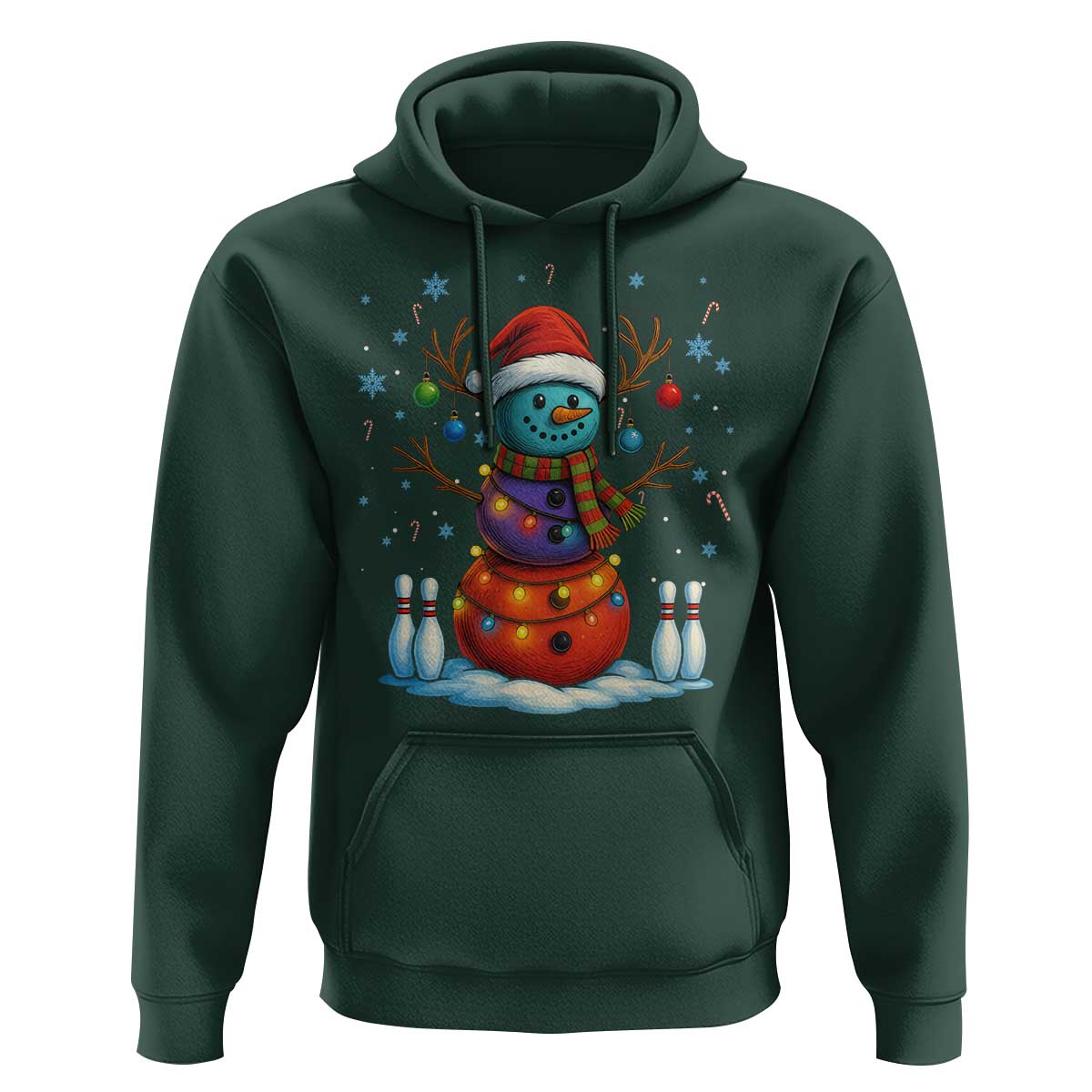 Funny Bowling Christmas Hoodie Gift For Bowler - Wonder Print Shop