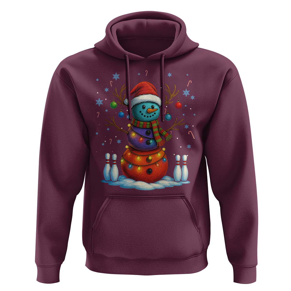 Funny Bowling Christmas Hoodie Gift For Bowler - Wonder Print Shop