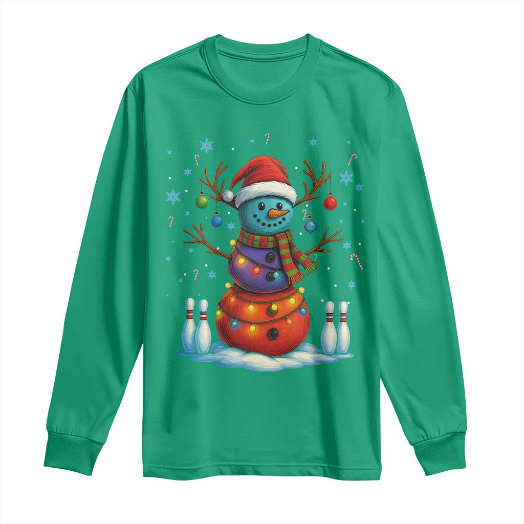 Funny Bowling Christmas Long Sleeve Shirt Gift For Bowler - Wonder Print Shop