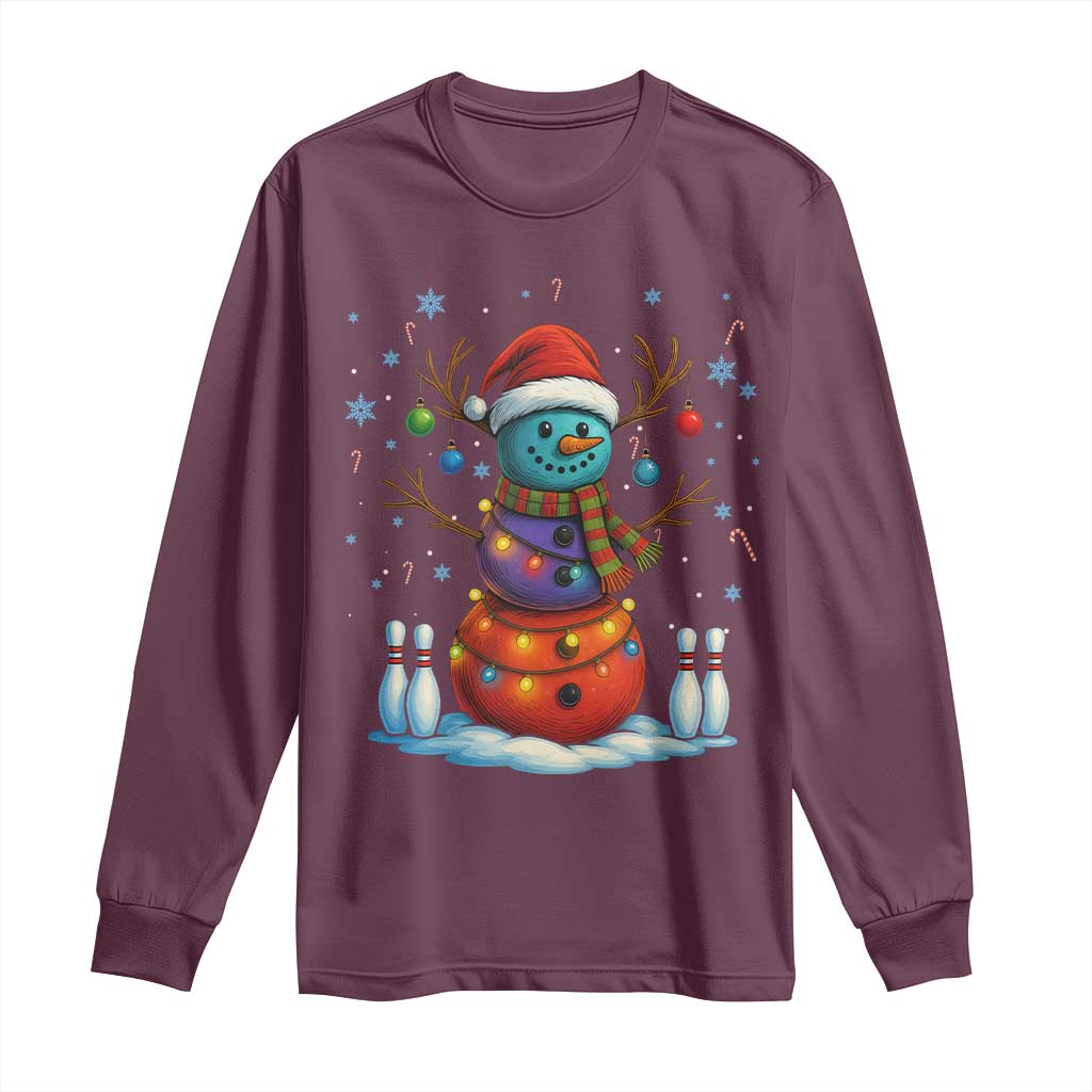 Funny Bowling Christmas Long Sleeve Shirt Gift For Bowler - Wonder Print Shop