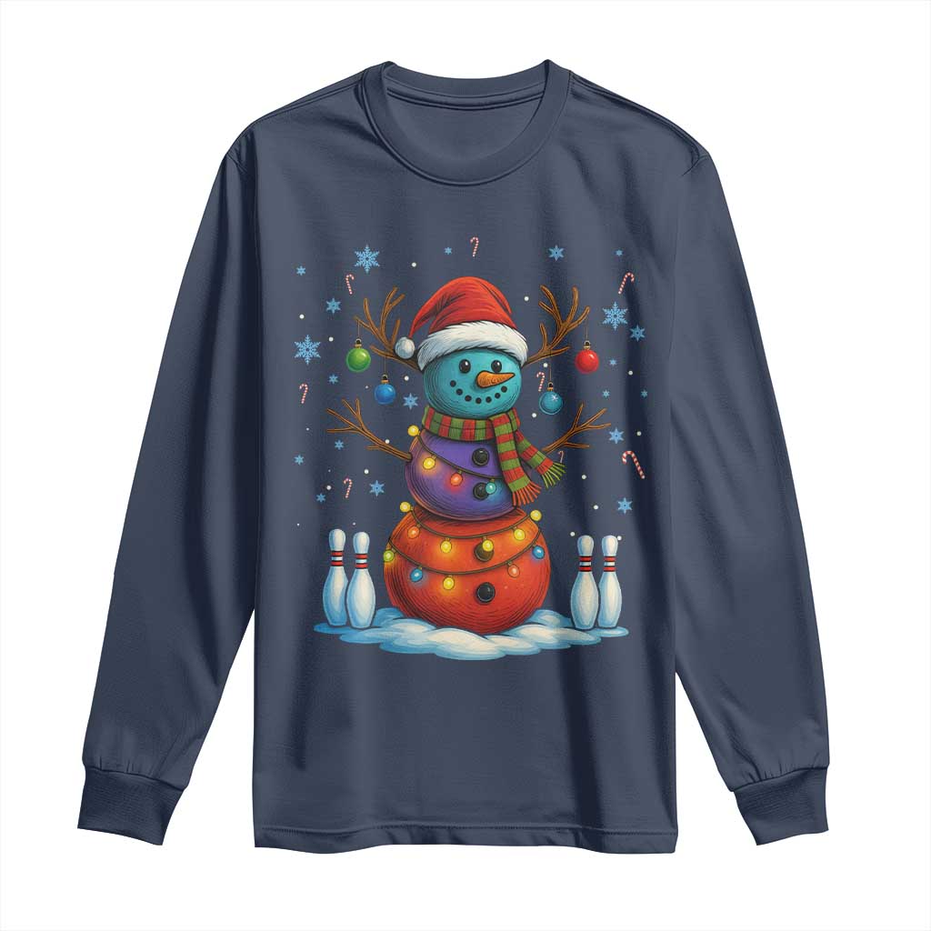 Funny Bowling Christmas Long Sleeve Shirt Gift For Bowler - Wonder Print Shop