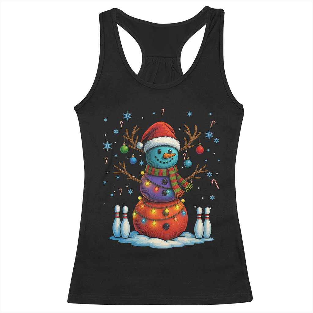 Funny Bowling Christmas Racerback Tank Top Gift For Bowler - Wonder Print Shop