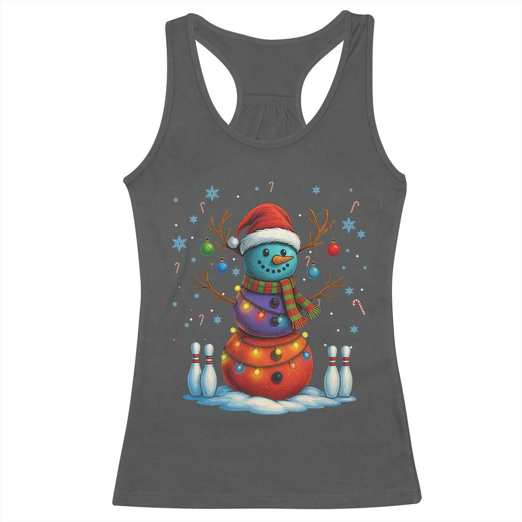 Funny Bowling Christmas Racerback Tank Top Gift For Bowler - Wonder Print Shop