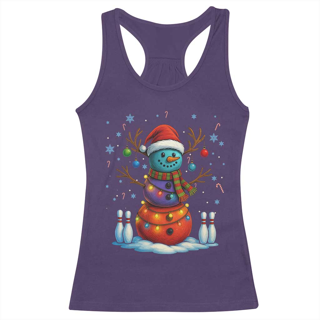 Funny Bowling Christmas Racerback Tank Top Gift For Bowler - Wonder Print Shop
