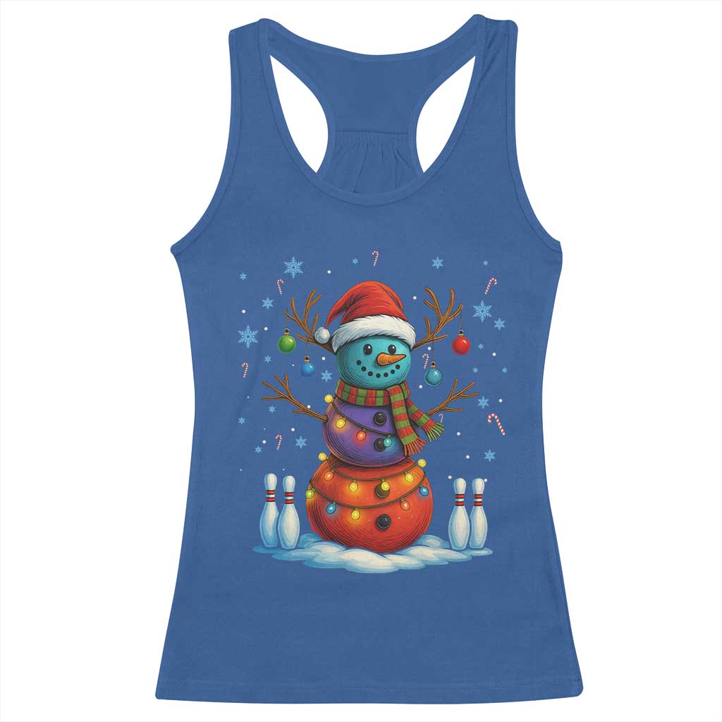 Funny Bowling Christmas Racerback Tank Top Gift For Bowler - Wonder Print Shop
