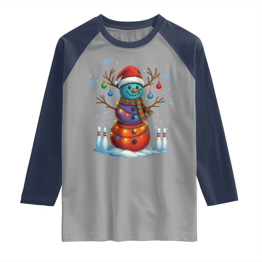 Funny Bowling Christmas Raglan Shirt Gift For Bowler - Wonder Print Shop