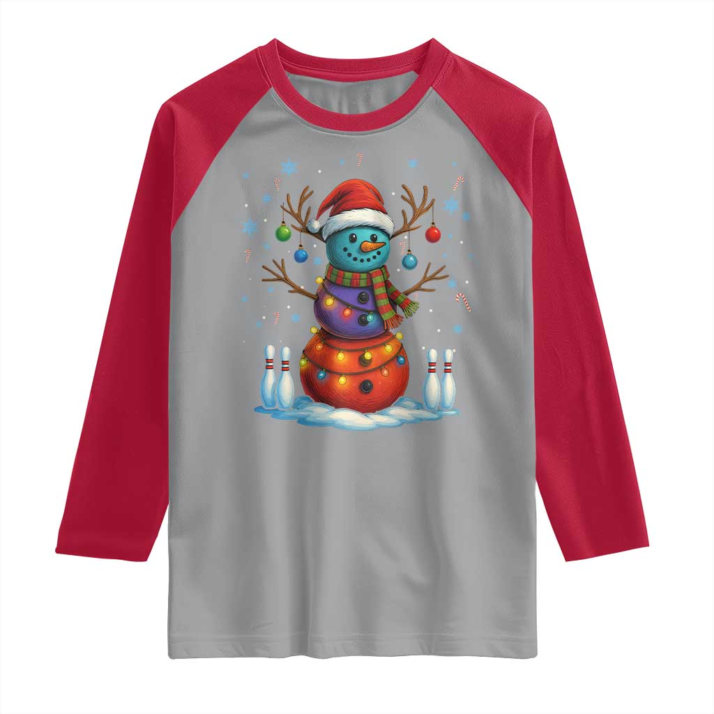 Funny Bowling Christmas Raglan Shirt Gift For Bowler - Wonder Print Shop
