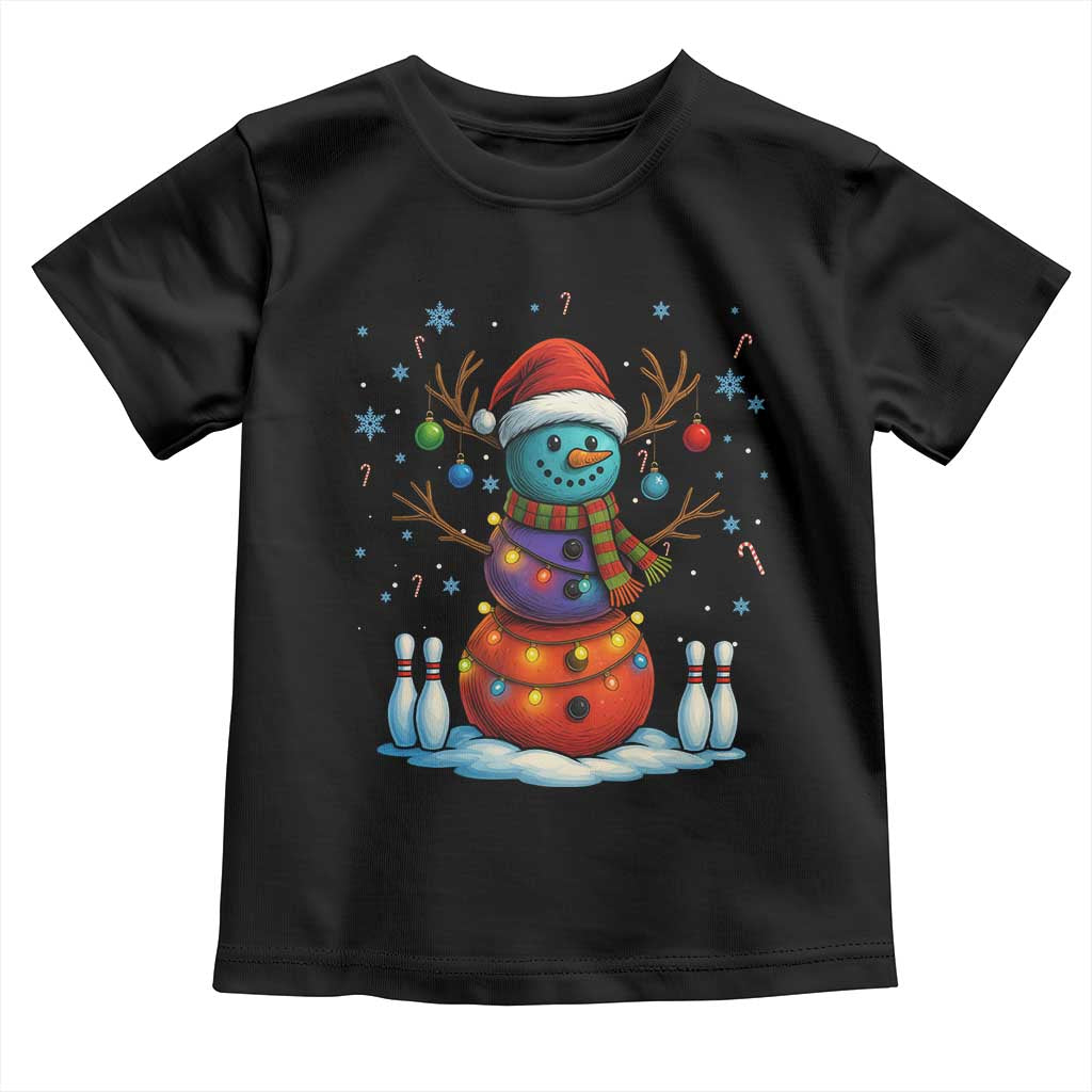 Funny Bowling Christmas Toddler T Shirt Gift For Bowler - Wonder Print Shop