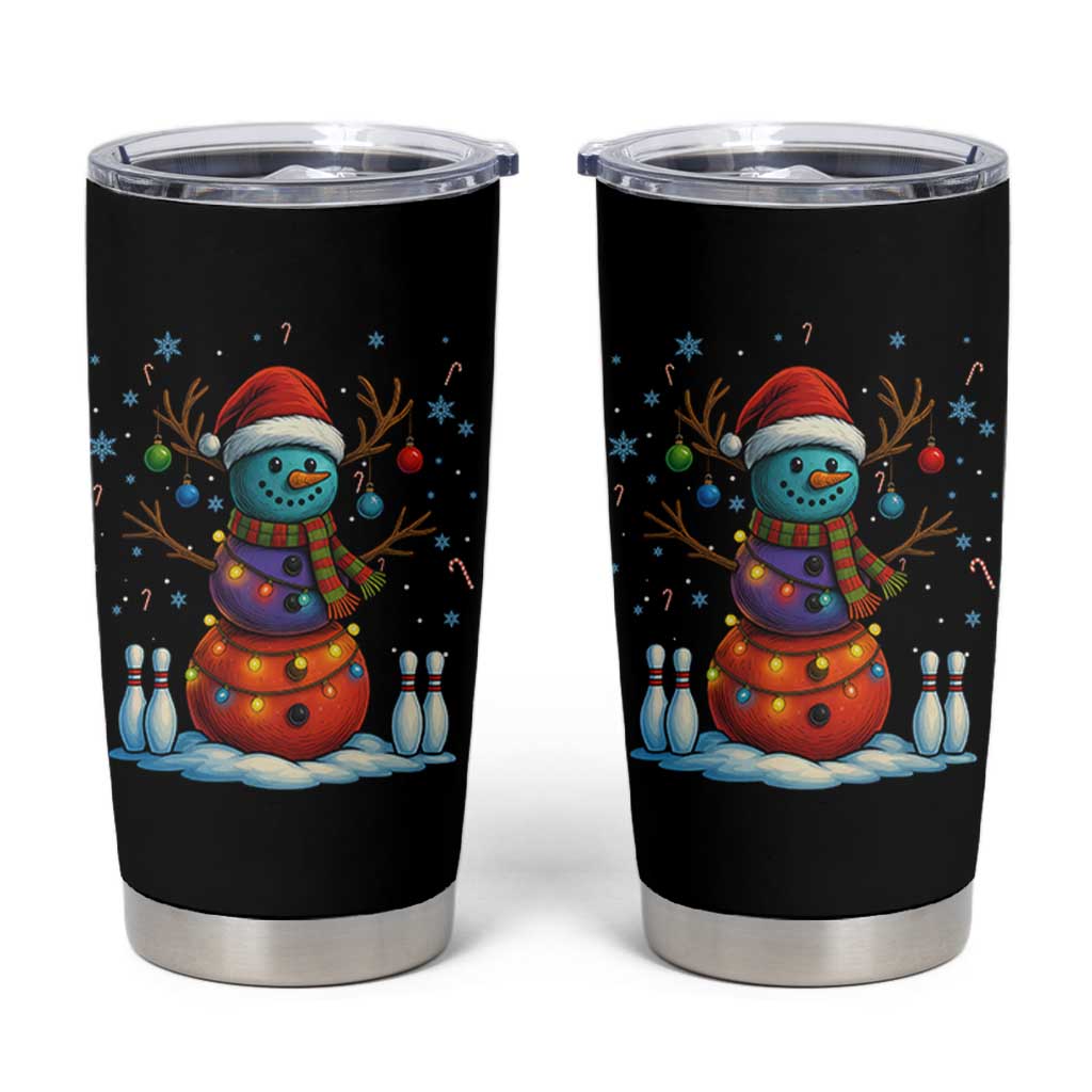 Funny Bowling Christmas Tumbler Cup Gift For Bowler - Wonder Print Shop