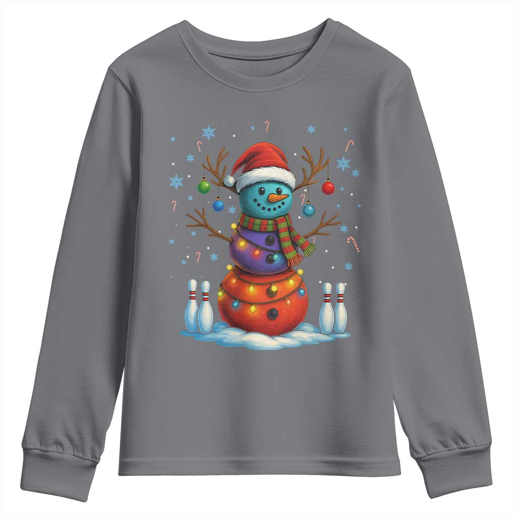 Funny Bowling Christmas Youth Sweatshirt Gift For Bowler - Wonder Print Shop