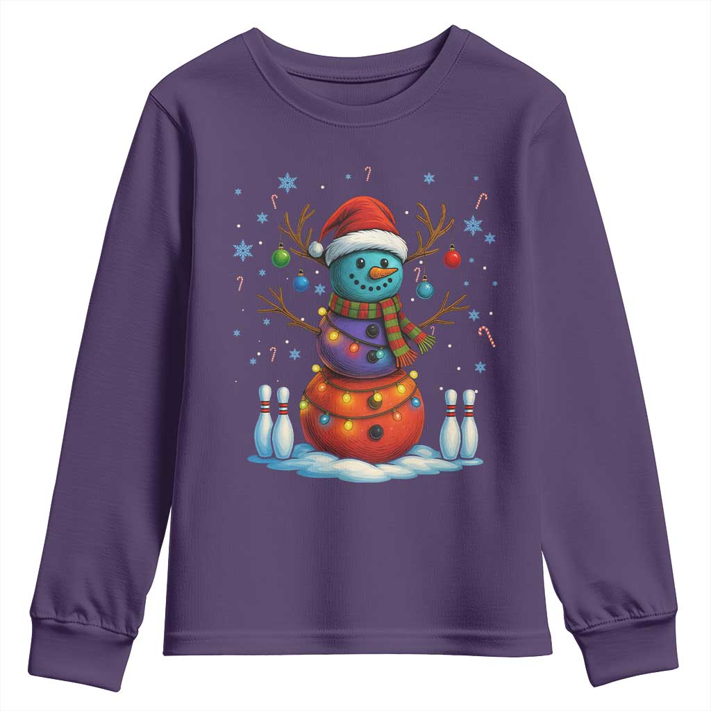 Funny Bowling Christmas Youth Sweatshirt Gift For Bowler - Wonder Print Shop