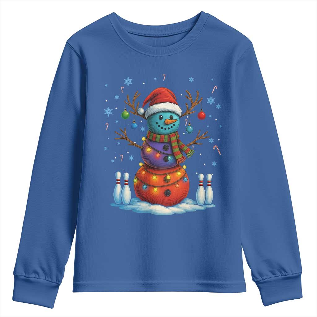 Funny Bowling Christmas Youth Sweatshirt Gift For Bowler - Wonder Print Shop