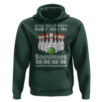 Rollin With My Snowmies Hoodie Funny Christmas Bowling Ugly Sweater Gift - Wonder Print Shop