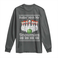 Rollin With My Snowmies Long Sleeve Shirt Funny Christmas Bowling Ugly Sweater Gift - Wonder Print Shop