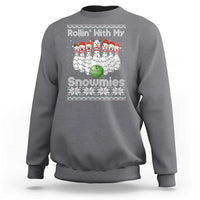 Rollin With My Snowmies Sweatshirt Funny Christmas Bowling Ugly Sweater Gift - Wonder Print Shop