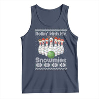 Rollin With My Snowmies Tank Top Funny Christmas Bowling Ugly Sweater Gift - Wonder Print Shop