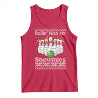 Rollin With My Snowmies Tank Top Funny Christmas Bowling Ugly Sweater Gift - Wonder Print Shop