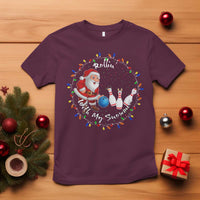 Rollin With My Snowmies T Shirt Bowling Xmas Gift - Wonder Print Shop