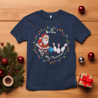 Rollin With My Snowmies T Shirt Bowling Xmas Gift - Wonder Print Shop