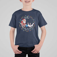 Rollin With My Snowmies T Shirt For Kid Bowling Xmas Gift - Wonder Print Shop