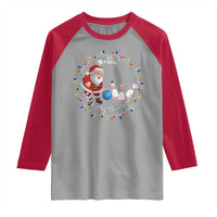 Rollin With My Snowmies Raglan Shirt Bowling Xmas Gift - Wonder Print Shop