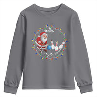 Rollin With My Snowmies Youth Sweatshirt Bowling Xmas Gift - Wonder Print Shop